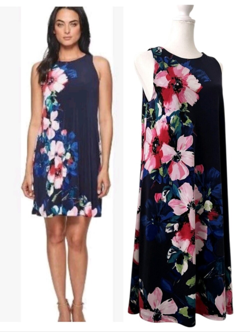NWT Lauren Ralph Lauren Sleeveless Floral A Line Dress Size 8